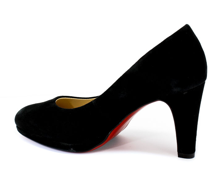 Czółenka Caprice 9-22402-23 004 Black Suede Czarny Skóra