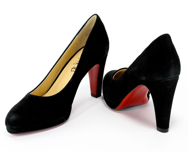 Czółenka Caprice 9-22402-23 004 Black Suede Czarny Skóra