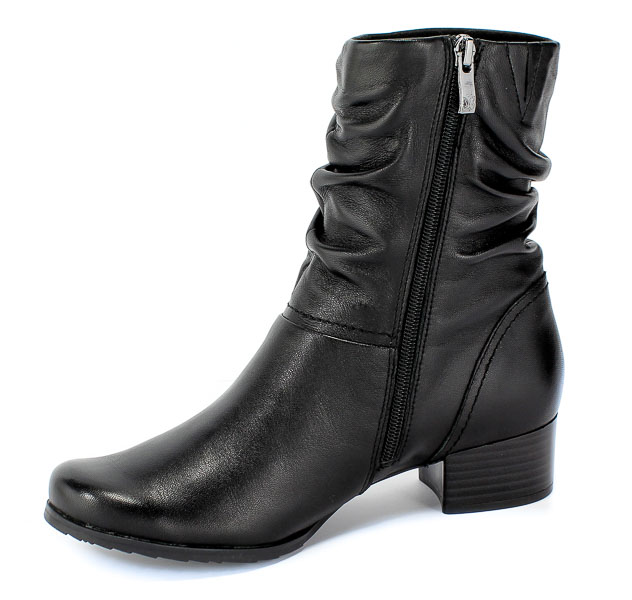 Botki Caprice 9-25301-23 022 Black Nappa Czarny Skóra