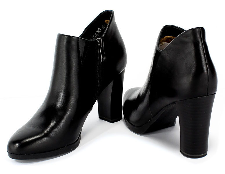 Botki Caprice 9-25339-23 022 Black Nappa Czarny Skóra