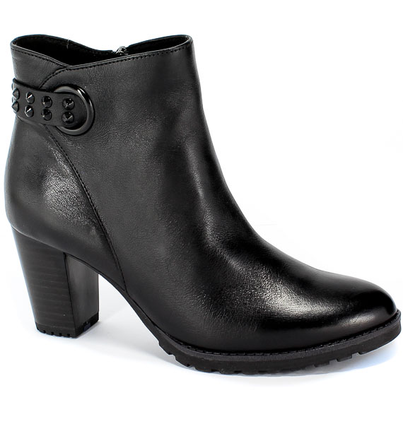 Botki Caprice 9-25343-23 022 Black Nappa Czarny Skóra