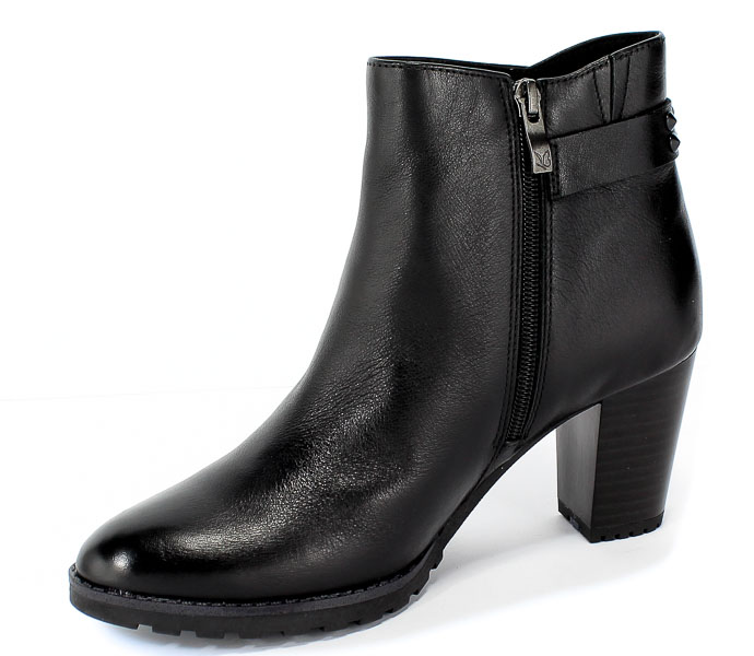 Botki Caprice 9-25343-23 022 Black Nappa Czarny Skóra