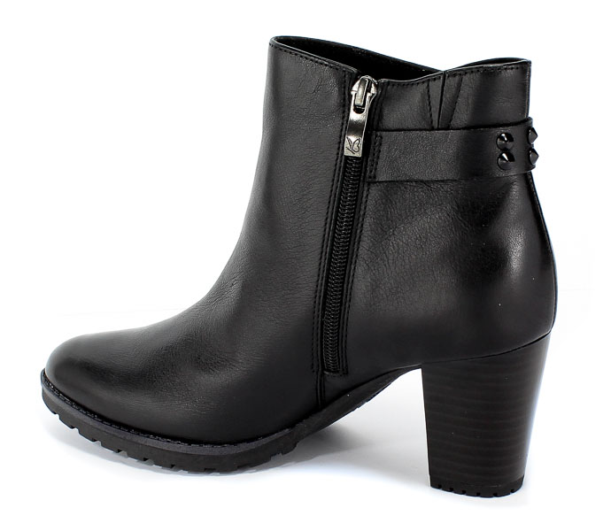 Botki Caprice 9-25343-23 022 Black Nappa Czarny Skóra