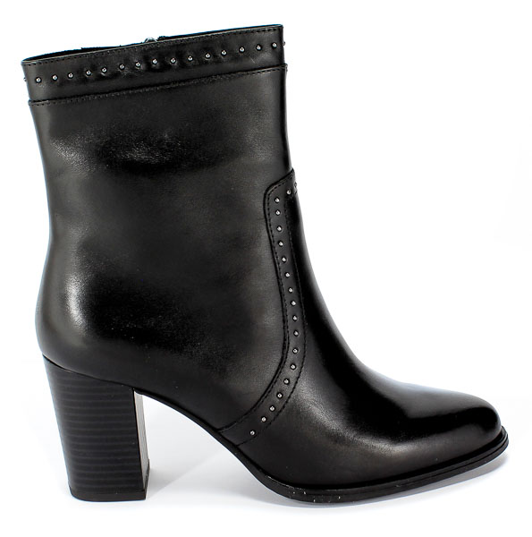 Botki Caprice 9-25346-23 022 Black Nappa Czarny Skóra