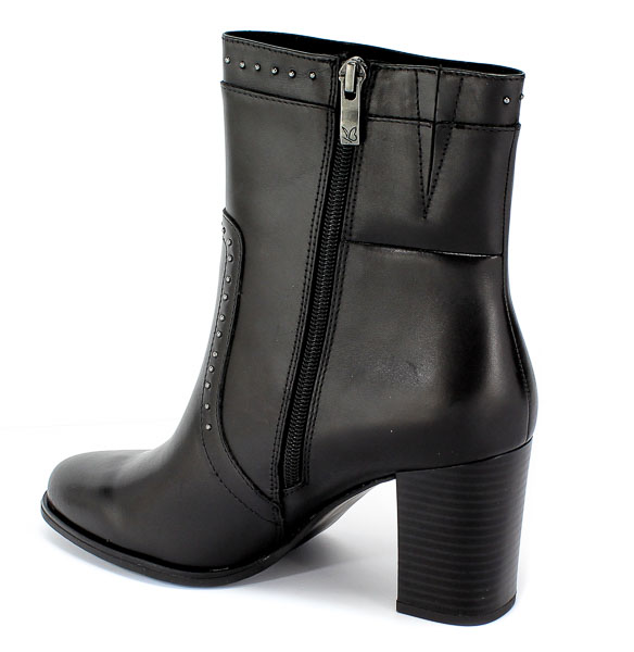 Botki Caprice 9-25346-23 022 Black Nappa Czarny Skóra