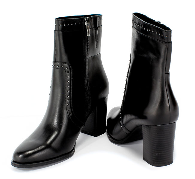 Botki Caprice 9-25346-23 022 Black Nappa Czarny Skóra