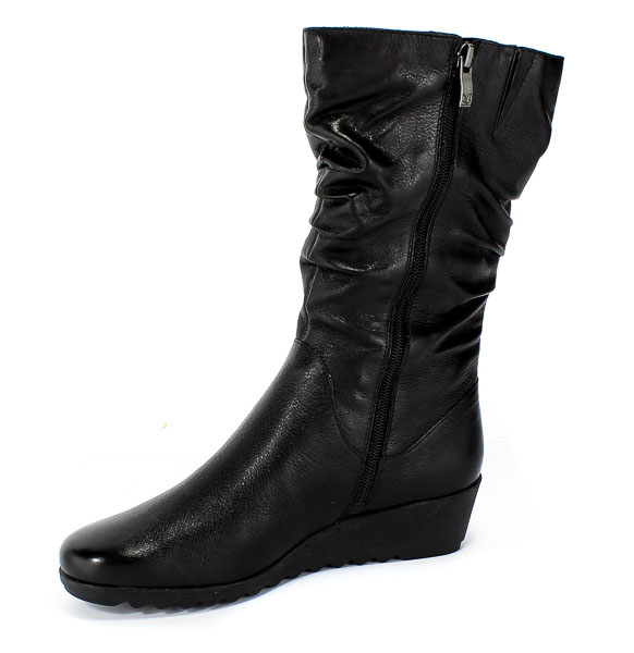 Pół Kozaki Caprice 9-25407-23 022 Black Nappa Czarny Skóra