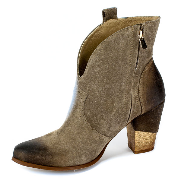 Botki Exquisite 1132 Almond Wel Szary Skóa