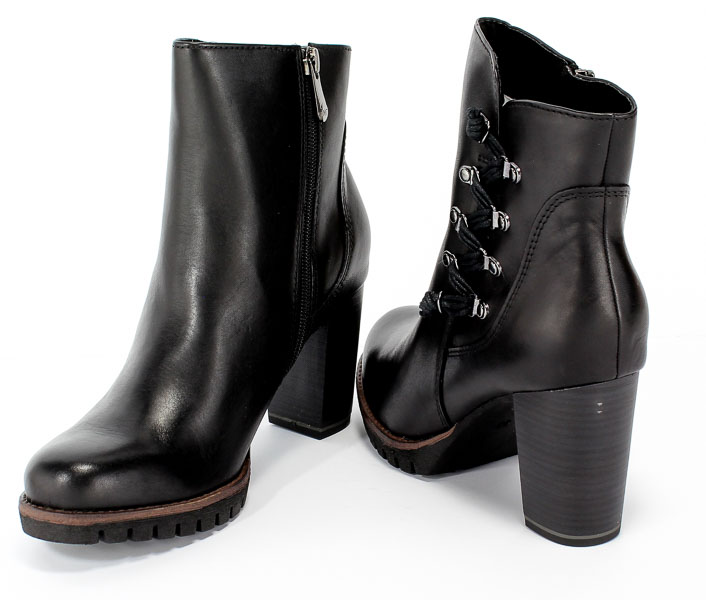 Botki Marco Tozzi 2-25465-23 002 Black Antic Czarny Skóra