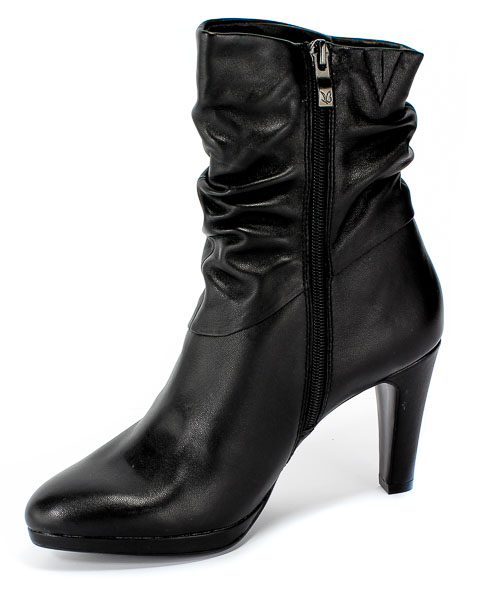 Botki Caprice 9-25303-23 022 Black Nappa Czarny Skóra
