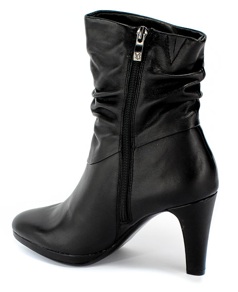 Botki Caprice 9-25303-23 022 Black Nappa Czarny Skóra