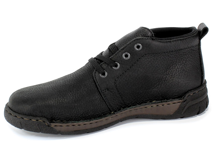 Trzewiki Rieker B0349-00 Black Czarny Skóra