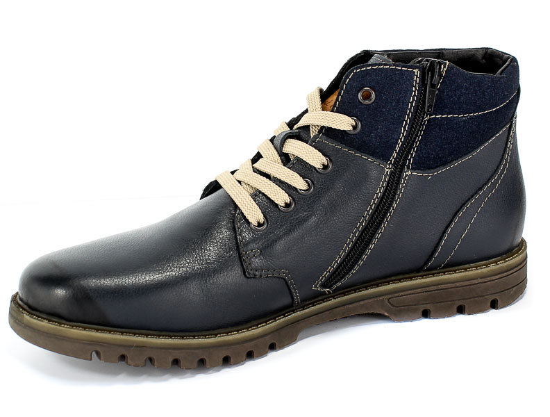 Trzewiki Rieker F3124-12 Blue Granatowy Skóra