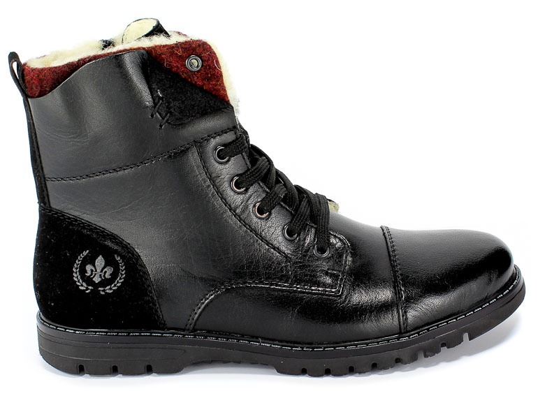Trzewiki Rieker F3133-00 Black Czarny Skóra