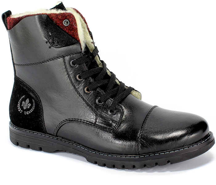 Trzewiki Rieker F3133-00 Black Czarny Skóra