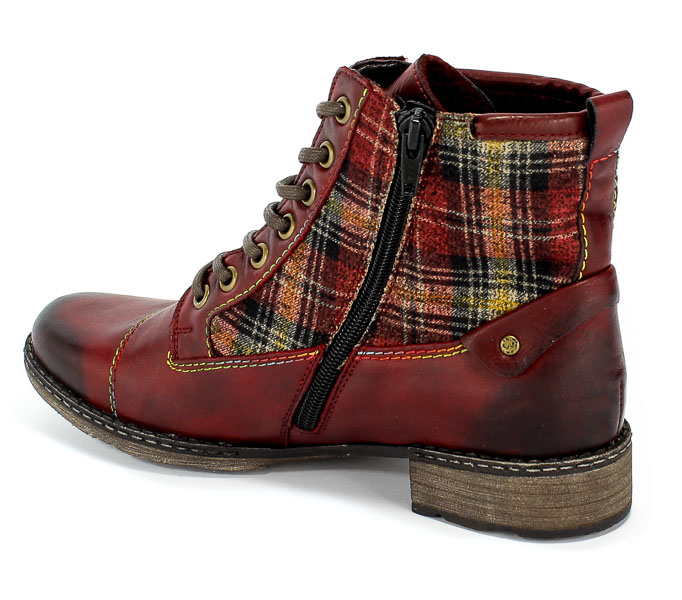 Trzewiki Remonte D4354-35 Red Combination Czerwony