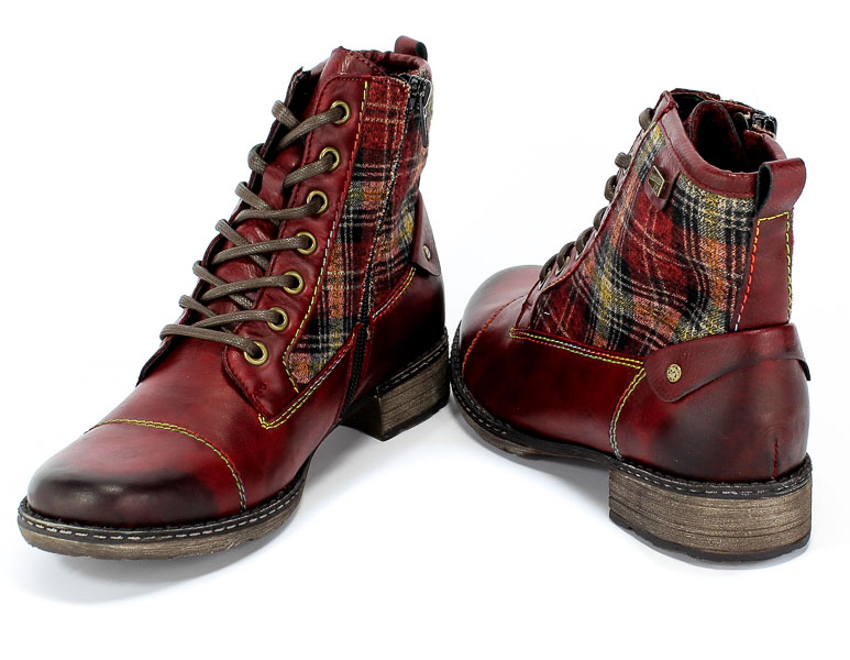 Trzewiki Remonte D4354-35 Red Combination Czerwony