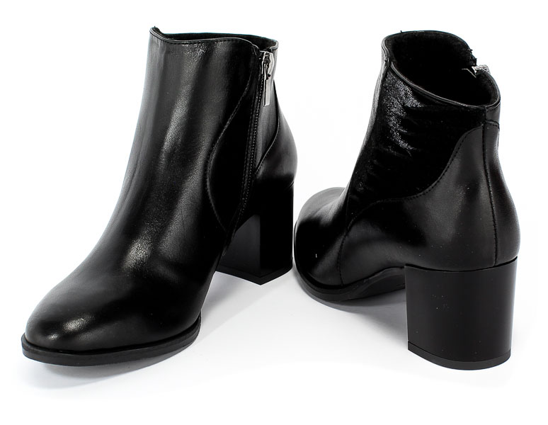 Botki Euro Moda KL 1019-571 Czarny Skóra