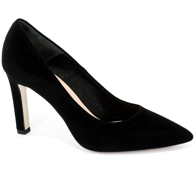 Czółenka Bravo Moda 1785 Czar.Zamsz Skóra