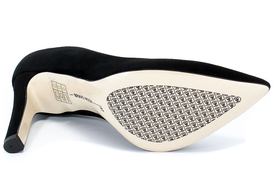 Czółenka Bravo Moda 1785 Czar.Zamsz Skóra