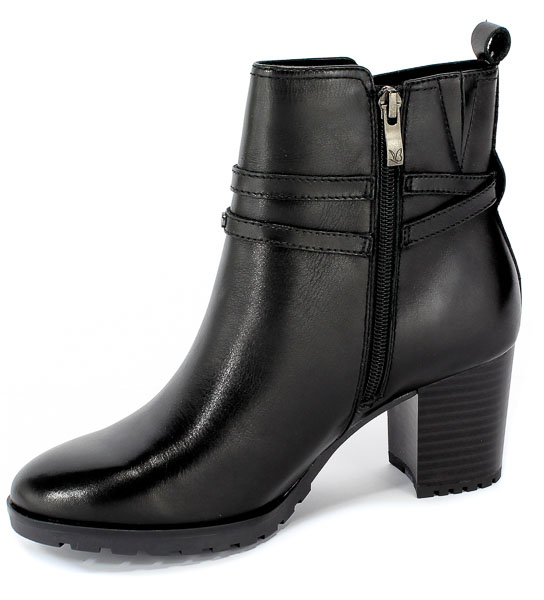 Botki Caprice 9-25431-23 022 Black Nappa Czarny Skóra