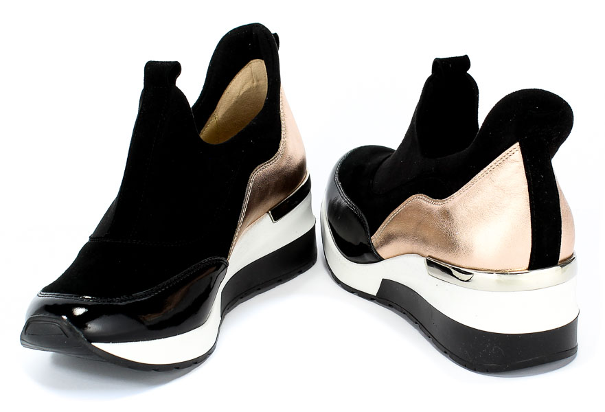 Półbuty Aga 6937/272/19/1465 Czarny Skóra