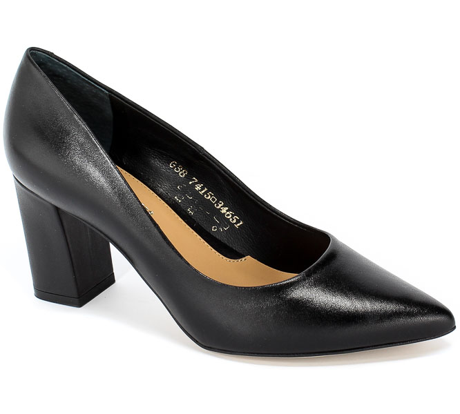 Czółenka Visconi 7415712/896 Nero (Obl) Czarny Skóra