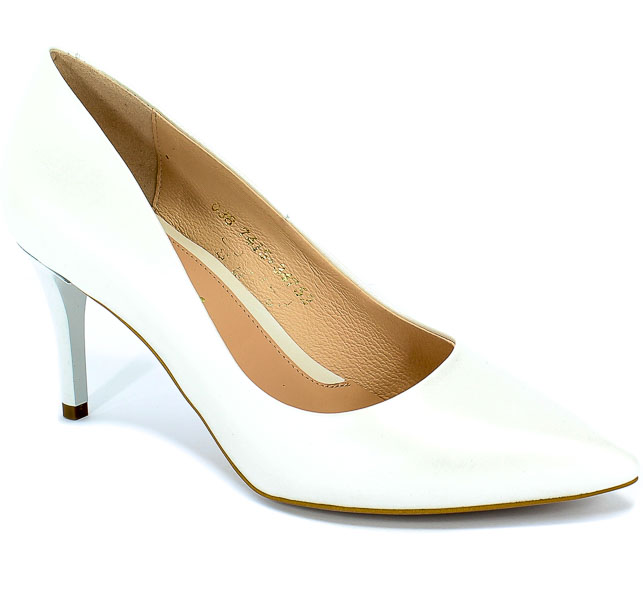 Czółenka Visconi 7415712/876 Perla Bianco Skóra