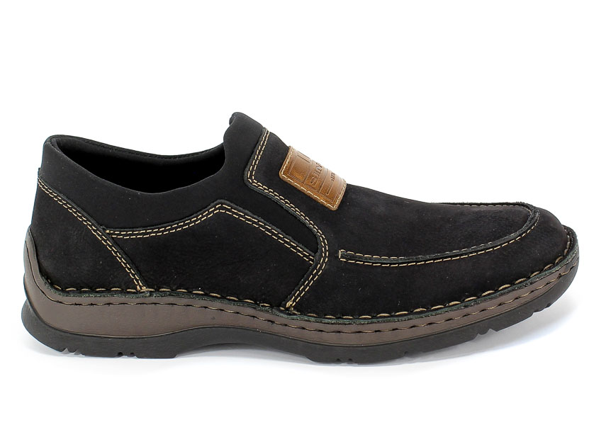 Półbuty Rieker 05352-03 Black Czarny Skóra