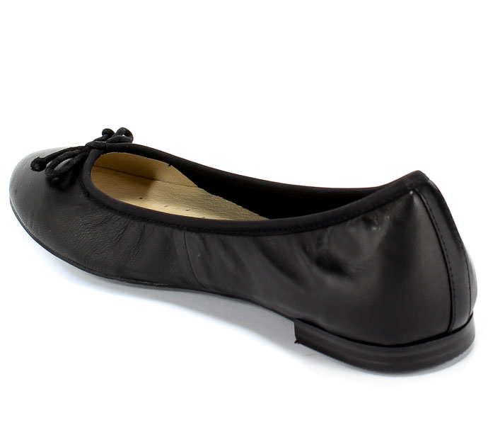 Baleriny Caprice 9-22100-24 040 Black Soft Nap. Czarny Skóra