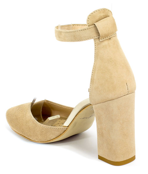 Sandały Prestige 2059 Obl Natural Zamsz Beż Skóra
