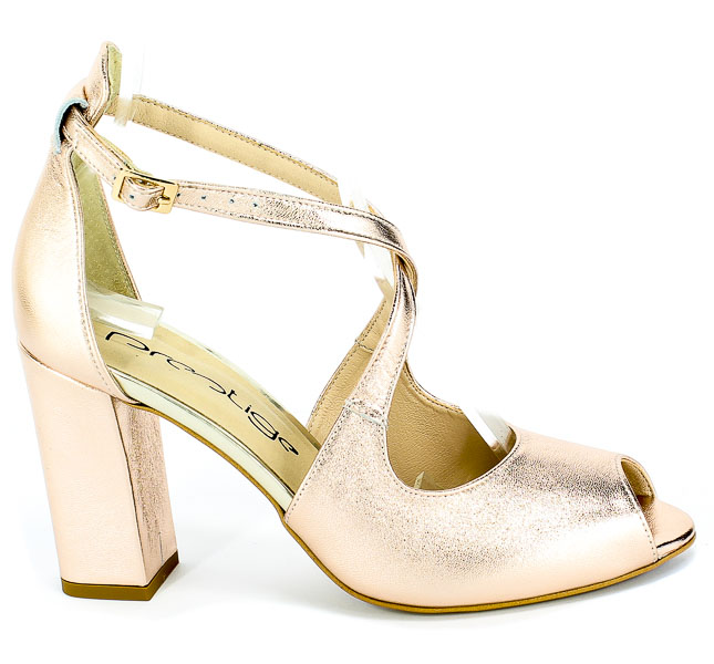 Sandały Prestige 2057 Obl S-161 Róż Skóra