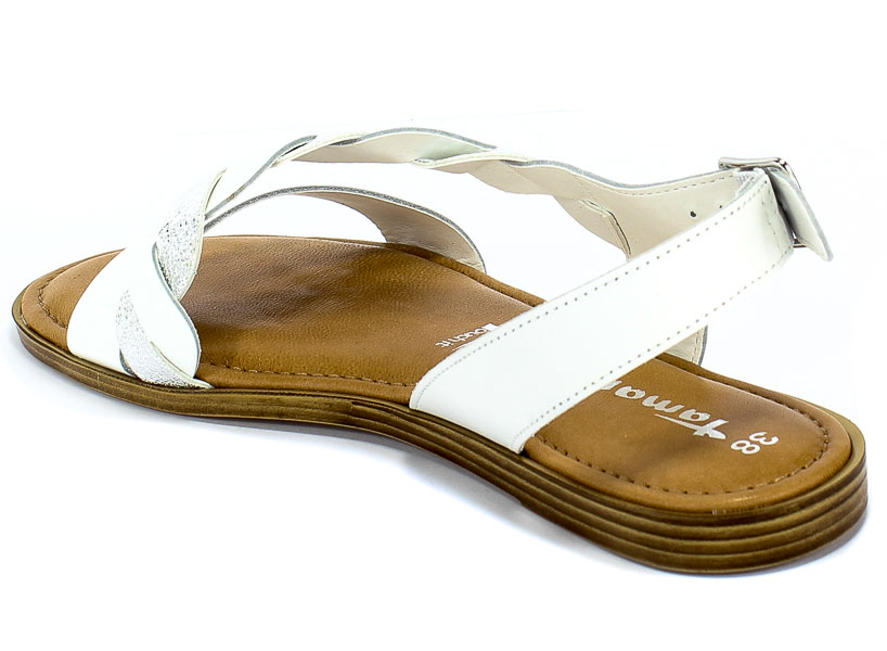 Sandały Tamaris 1-28142-24 191 White/Silver Skóra