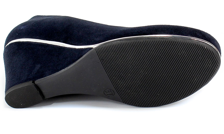 Czółenka Euro Moda Lib 1400 136 Granat Skóra