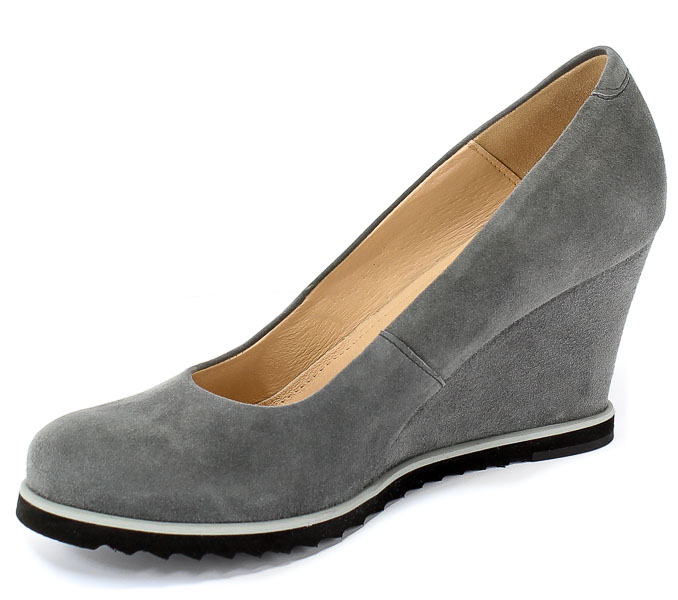 Czółenka Euro Moda Lib 9120 275 Szary Skóra