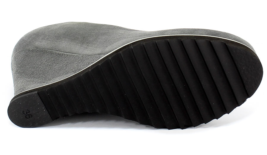 Czółenka Euro Moda Lib 9120 275 Szary Skóra