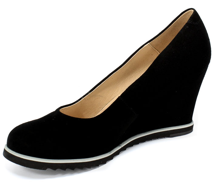 Czółenka Euro Moda Lib 9120 135 Czarny Skóra