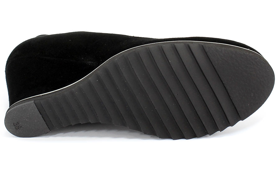 Czółenka Euro Moda Lib 9120 135 Czarny Skóra