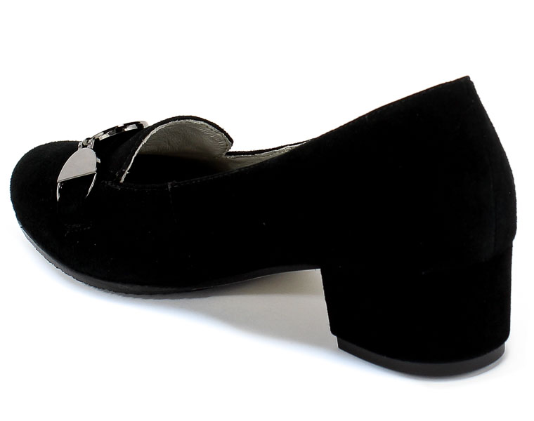 Czółenka Eksbut 29-5777-136-1G Czarny Skóra