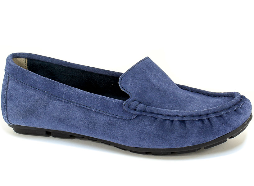 Mokasyny Lemar 10058 W.Jeans Granatowy Skóra