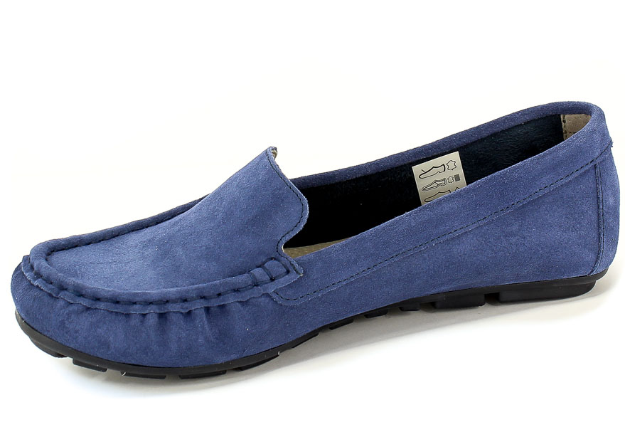Mokasyny Lemar 10058 W.Jeans Granatowy Skóra