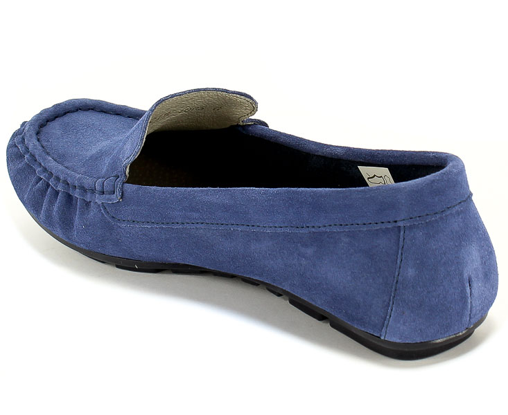 Mokasyny Lemar 10058 W.Jeans Granatowy Skóra
