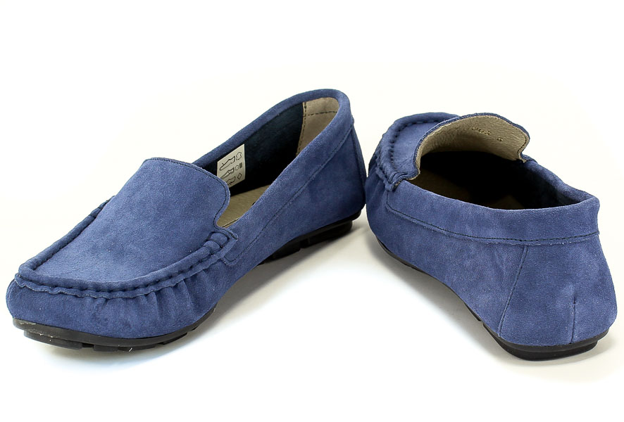Mokasyny Lemar 10058 W.Jeans Granatowy Skóra