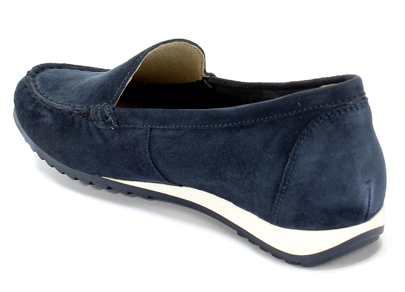 Mokasyny Caprice 9-24211-24 857 Ocean Suede Granatowy Skóra
