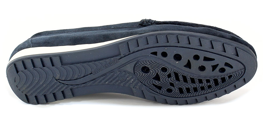 Mokasyny Caprice 9-24211-24 857 Ocean Suede Granatowy Skóra