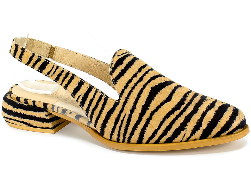 Sandały Wonders C-6002 Zebra Sand Brązowy Skóra