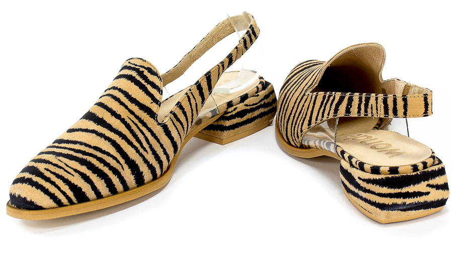 Sandały Wonders C-6002 Zebra Sand Brązowy Skóra