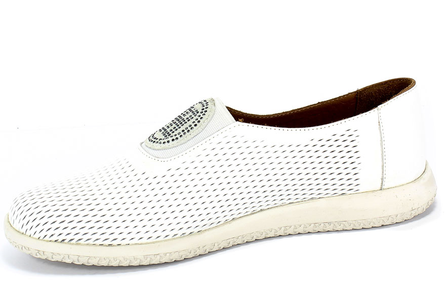 Półbuty Letnie Venezia 823 White Biały Skóra