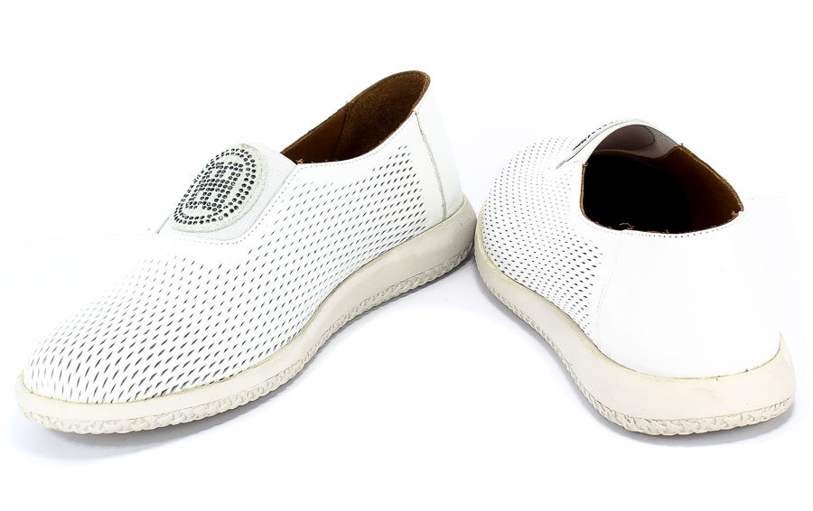 Półbuty Letnie Venezia 823 White Biały Skóra