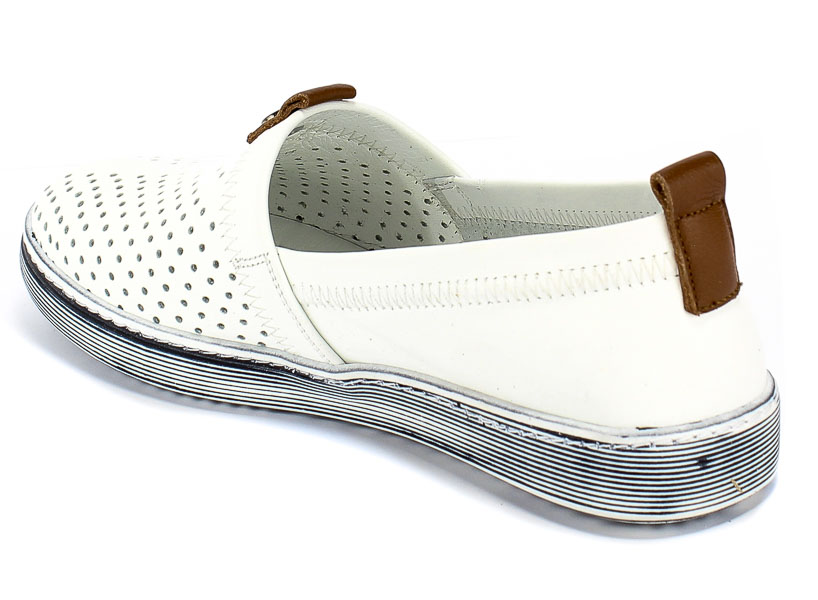 Półbuty Letnie Venezia 02262002 White Biały Skóra